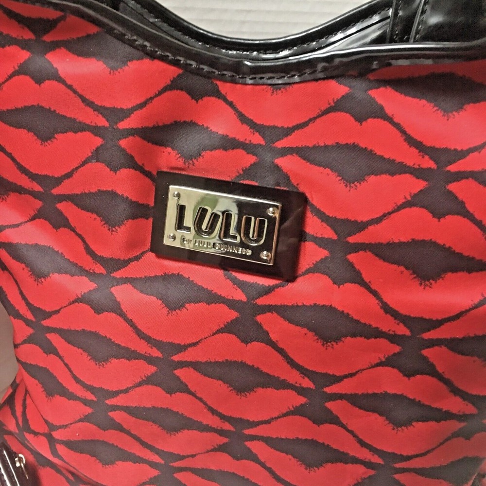 Lulu Guinness Shoulder Handbag Satchel Convertible Crossbody Purse Novelty Print - Picture 2 of 12
